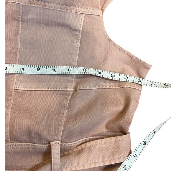 NWT DEAR JOHN Pink Denim Tencel Blend Mini Cap Sleeve Short Lily Dress Womens XL - Picture 4 of 11